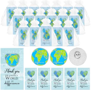 Earth Appreciation Award Pins Gift Coworker Inspirational Pins Earth Brooches Thank You Cards for Employee Team