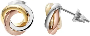 Edforce Stainless Steel Love Knot Stud Earrings