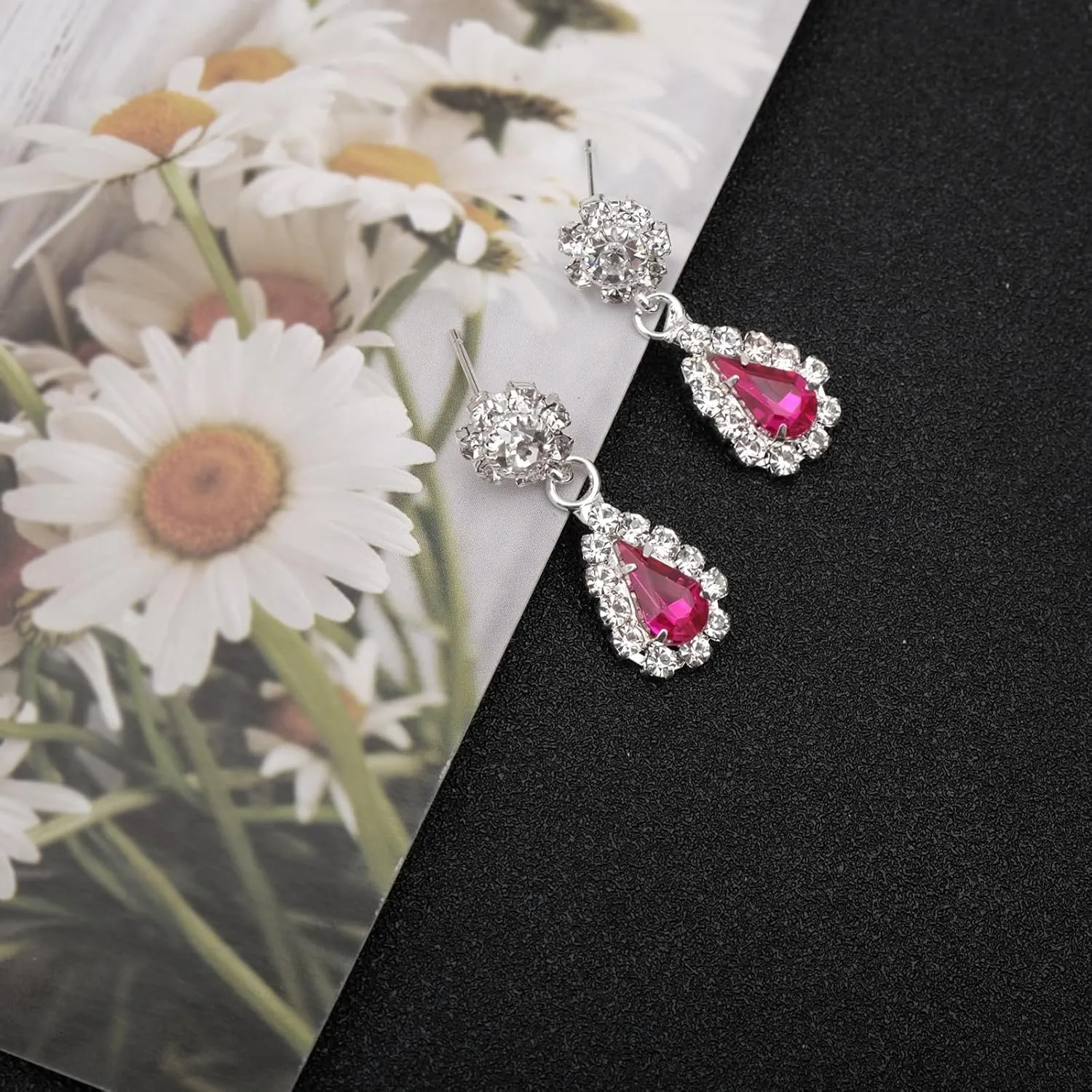 Elegant Crystal Necklace Earrings Bracelets Set Silver Bridal Wedding Jewelry Sets Bride Bridesmaids Prom Formal Costume Accessories for Women