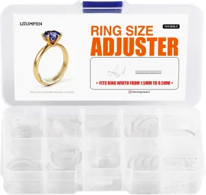 ELETIUO Ring Size Adjuster for Loose Rings - 60Pack, 2 Styles, Ring Guard, Ring Sizer, 10 Sizes Fit for Man and Woman Ring