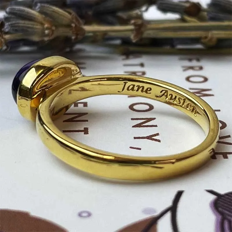 Eliza Amethyst Gold-Plated Ring