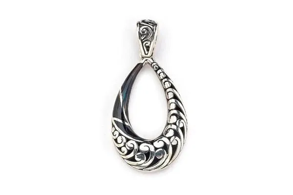 Embrace Pendant- Black Shell