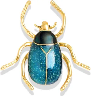 Enamel Insect Beetle Brooch Pin for Women Men Gold-Toned Fashion Creative Bee Animal Brooches Lapel Pins Dainty Dress Accessories Birthday Party Jewelry