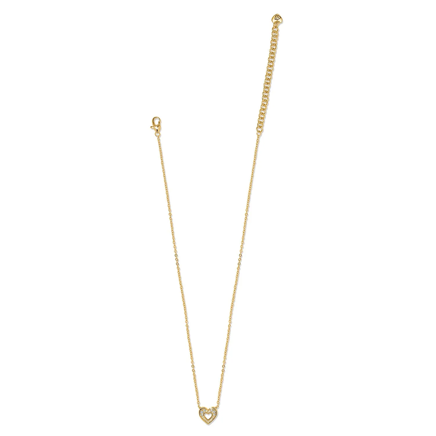 Enchanting Heart Gold Necklace
