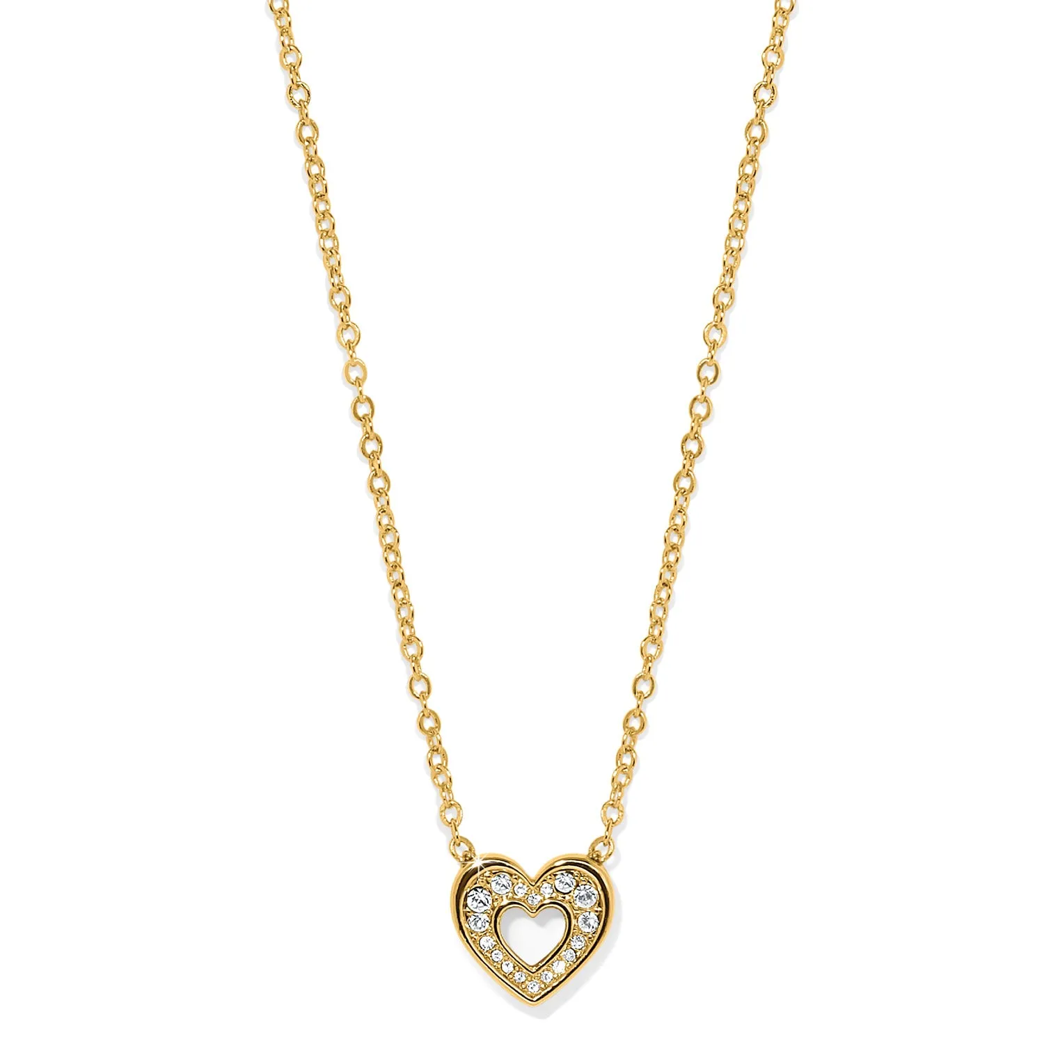 Enchanting Heart Gold Necklace