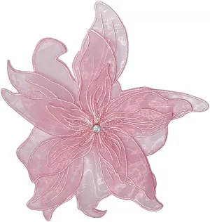 Exaggerated Organza Fabric Flower Brooch Pin for Women Girls Fashion Dainty Layered Big Beaded Corsage Boutonniere Brooches Lapel Pins Delicate Wedding Birthday Holiday Dress Accessories Jewelry Gift