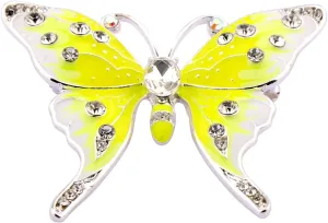 FEELMEM Crystal Rhinestone Butterfly Brooch Pin Blue Color Butterfly Brooches for For Women Wedding/Banquet/Birthday Party