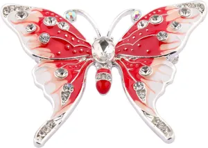 FEELMEM Crystal Rhinestone Butterfly Brooch Pin Blue Color Butterfly Brooches for For Women Wedding/Banquet/Birthday Party