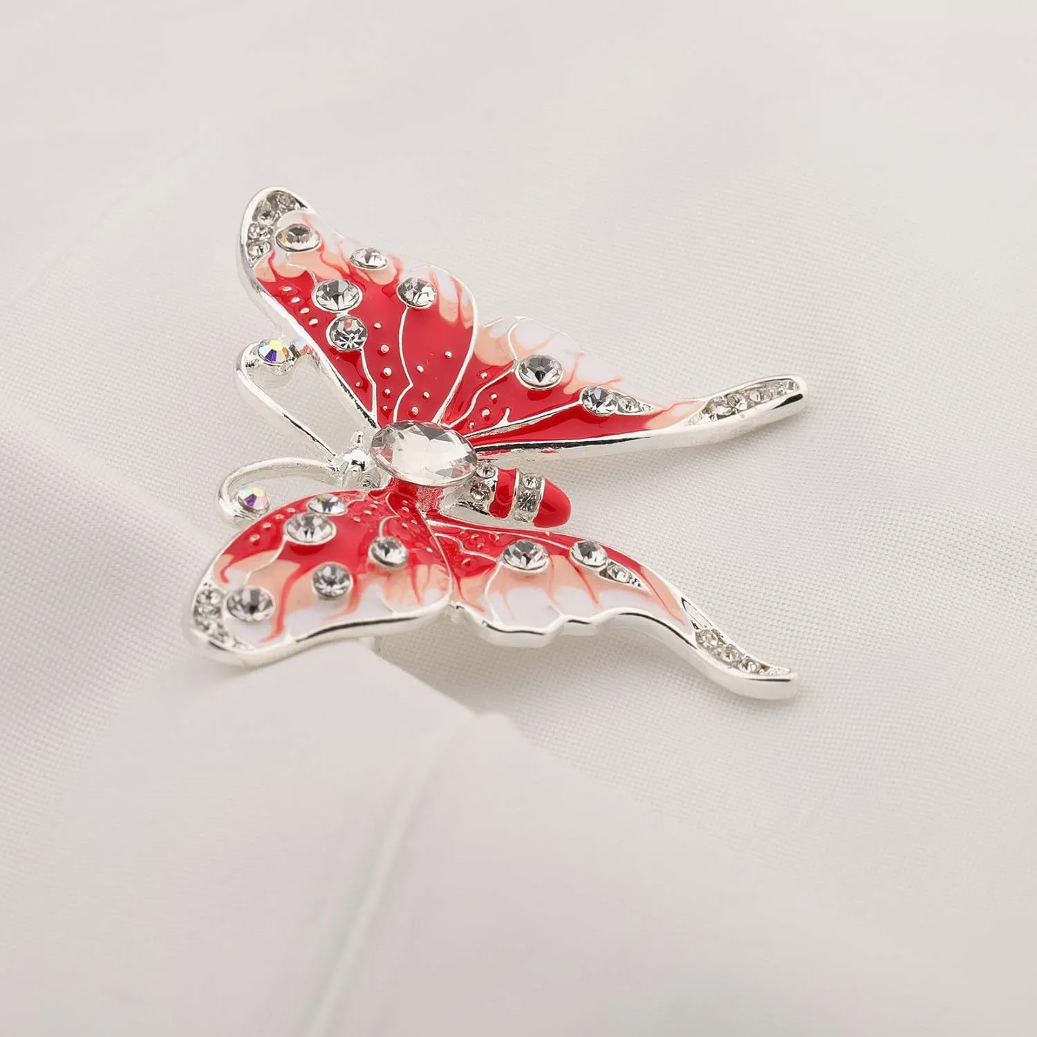 FEELMEM Crystal Rhinestone Butterfly Brooch Pin Blue Color Butterfly Brooches for For Women Wedding/Banquet/Birthday Party