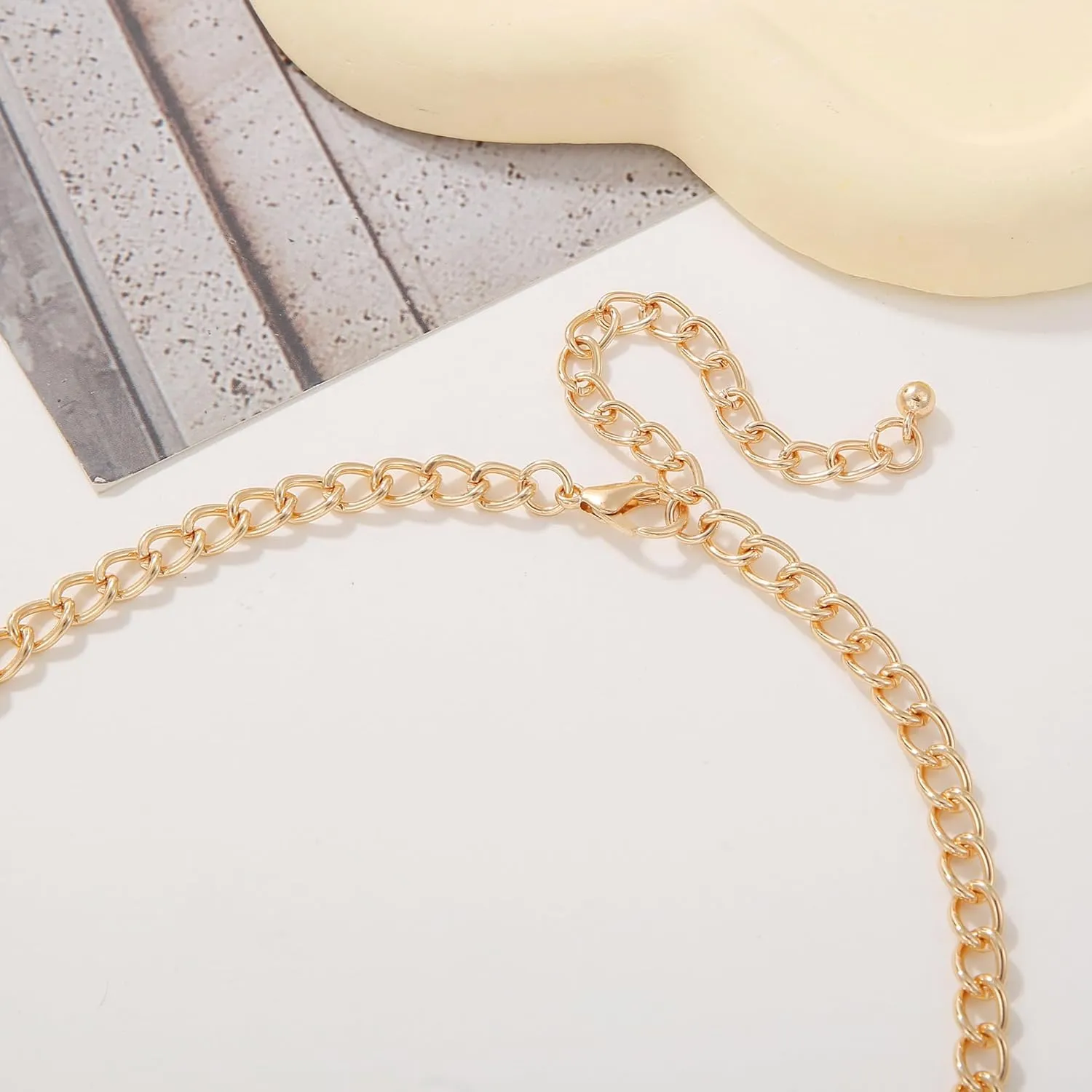 Firstmeet Shiny Resin Water Drop Collar Necklace with Earrings