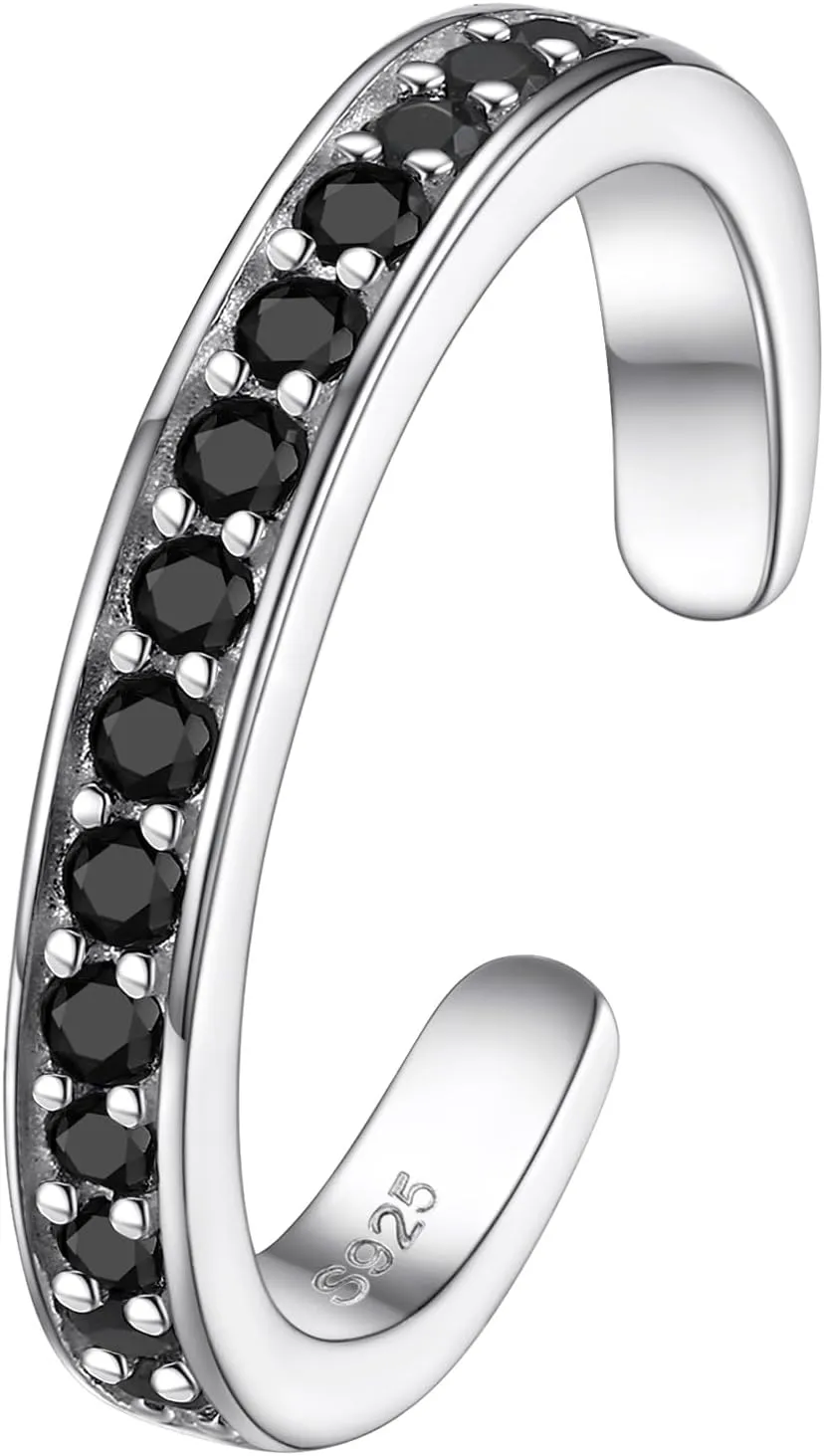 FOCALOOK Toe Ring for Women, 925 Sterling Silver Adjustable Open Toe Ring Hypoallergenic Beach Foot Jewelry for Summer Holiday(With Gift Box)