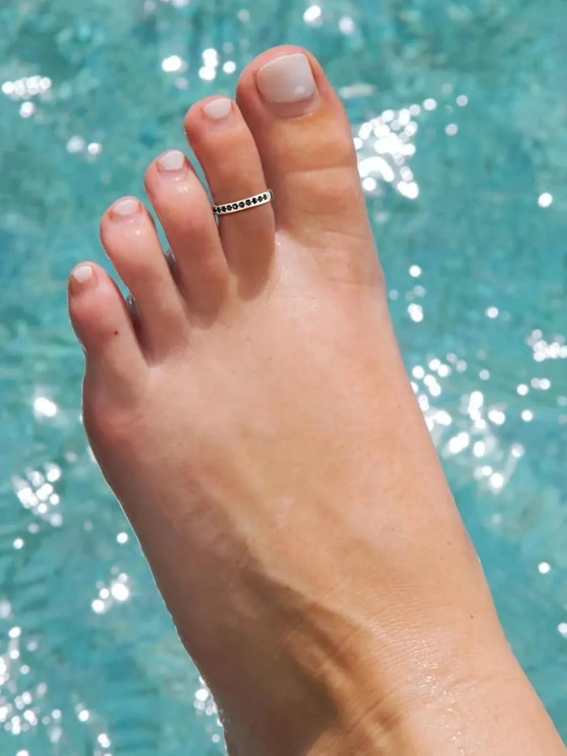 FOCALOOK Toe Ring for Women, 925 Sterling Silver Adjustable Open Toe Ring Hypoallergenic Beach Foot Jewelry for Summer Holiday(With Gift Box)