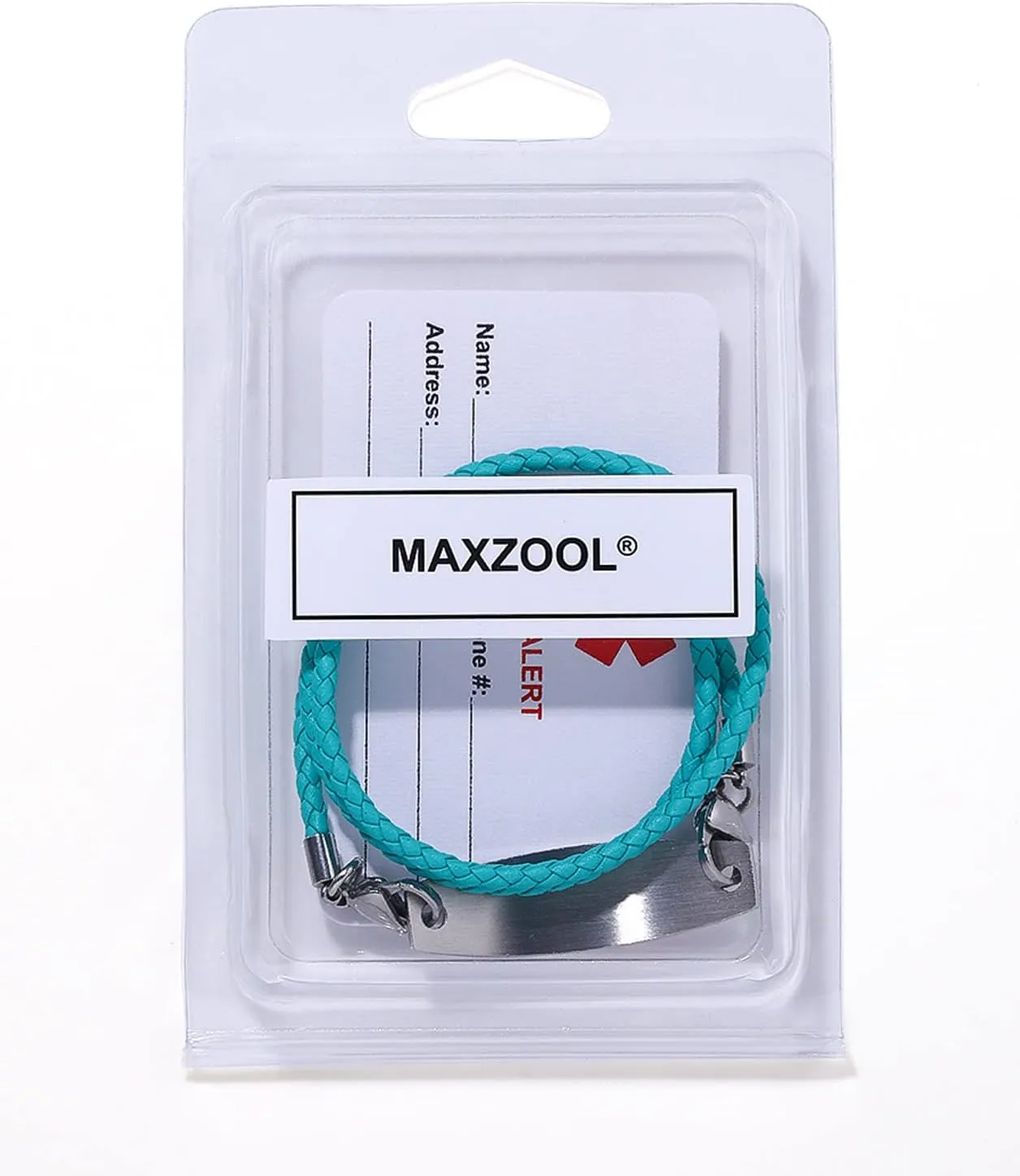 Free Engraving Medical Alert Bracelets for Women & Men with Rolo Leather Rope | Interchangeable Replacement Bracelet | Stainless Steel Personalized Medical ID Tag