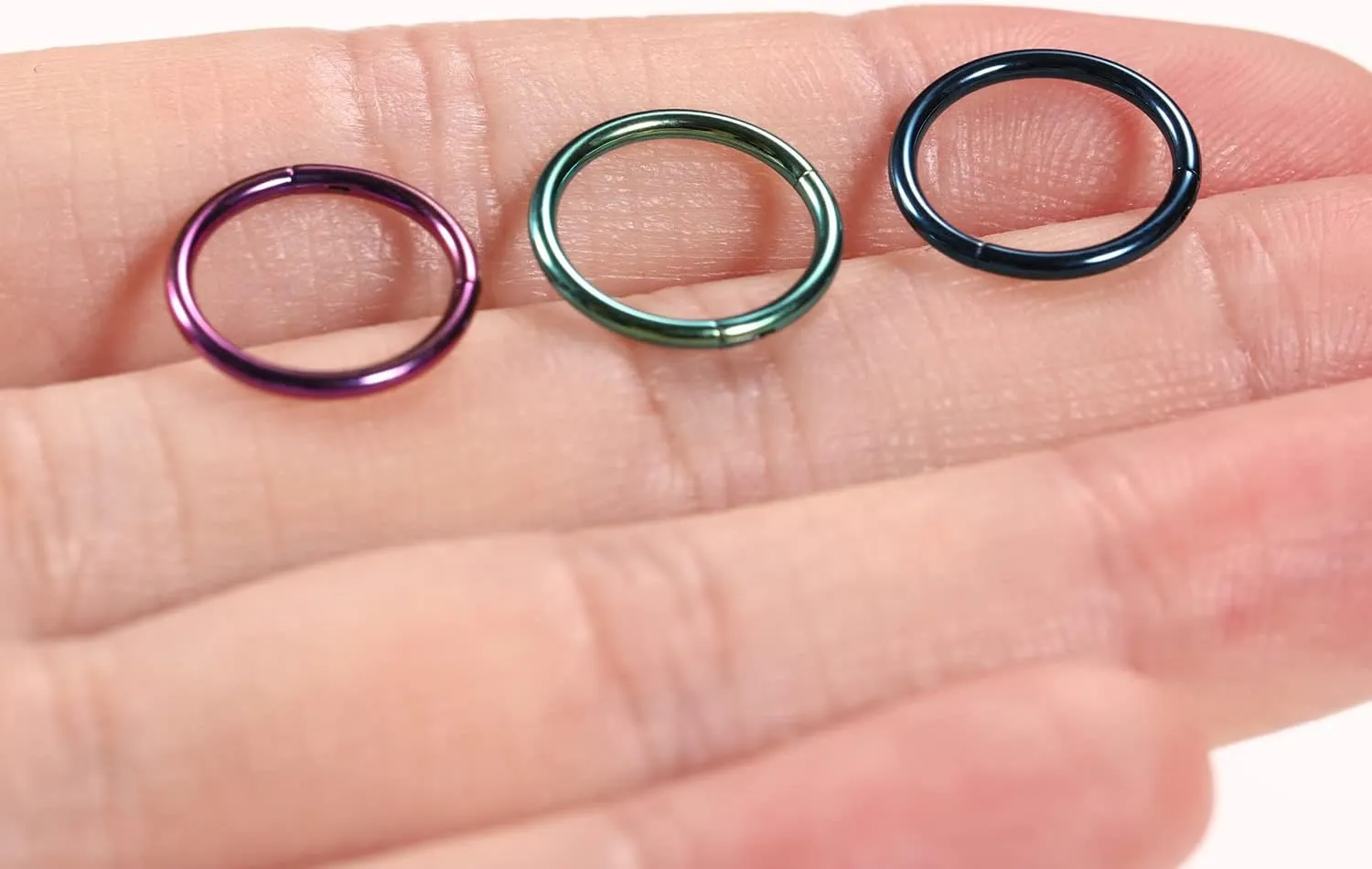 GAGABODY 2 Pcs Nose Rings 20G 18G 16G 14G 12G 10G 8G Surgical Steel Piercing Rings for Nose Septum Cartilage Helix Tragus Conch Rook Daith Lobe from 5mm to 16mm Seamless Hoop Unisex Hinged Earrings