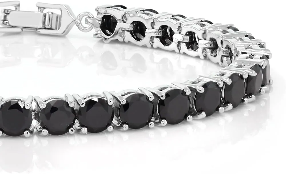 Gem Stone King Sparkling Multi-Color Round Cubic Zirconia CZ Women's Tennis Bracelet (7.50 cttw, 7 Inch)
