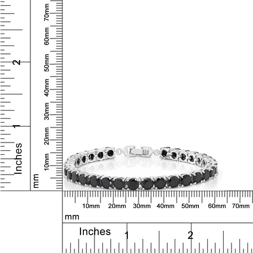 Gem Stone King Sparkling Multi-Color Round Cubic Zirconia CZ Women's Tennis Bracelet (7.50 cttw, 7 Inch)