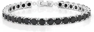 Gem Stone King Sparkling Multi-Color Round Cubic Zirconia CZ Women's Tennis Bracelet (7.50 cttw, 7 Inch)
