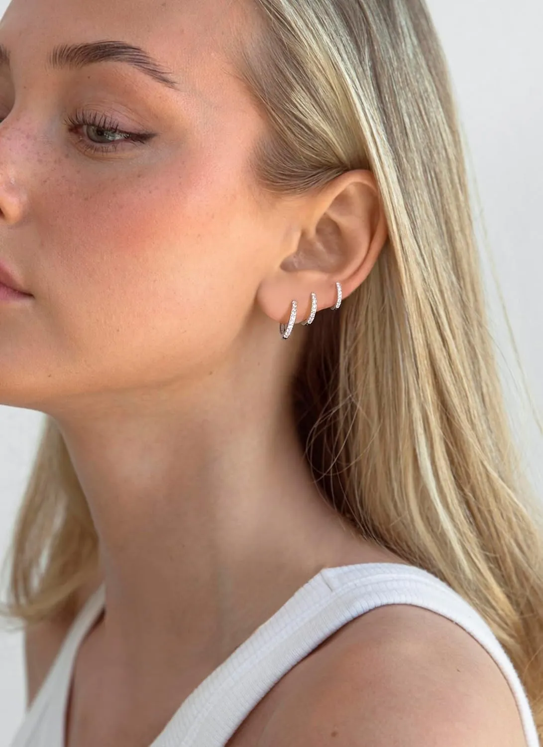 Gold Hoop Earrings for Women 925 Sterling Silver EarringsCartilage Endless Small Hoop Earrings Set 14K Gold Plated Huggie Earrings for Women Men Jewelry Gifts
