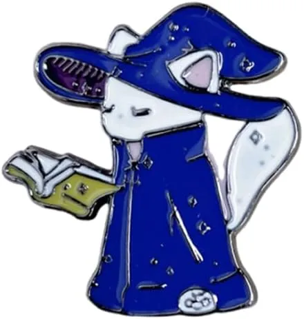 Halloween Wizard Witch Hat Enamel Lapel Pins Brooch for Women Girls Boys Cute Funny Magic Witch Animal Reading Book Brooches Novelty Fashion Badges Holiday Party Button Backpacks Clothing Bags Hats Jewelry Gift
