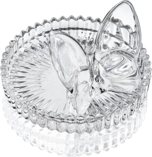 H&D HYALINE & DORA 4 Inch Butterfly Ring Holder Dish Butterfly Gifts for Women Glass Ring Tray Wedding Ring Holder Engagement Gifts