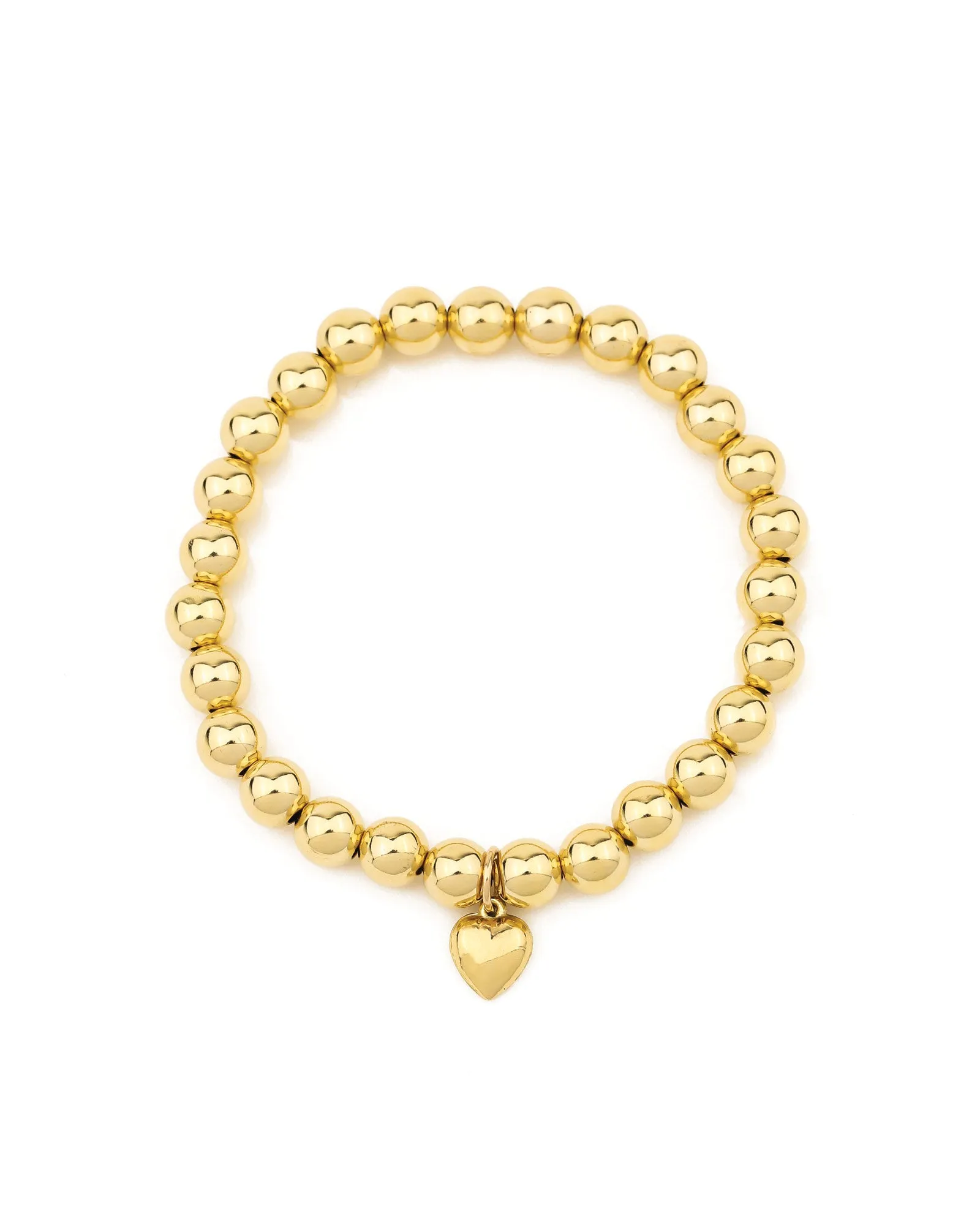 Heart Drop Beaded Bracelet | 7mm