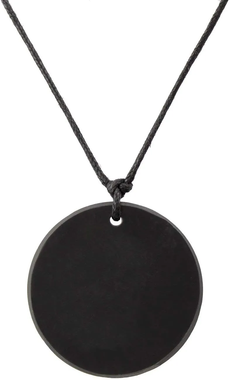 Heka Naturals Shungite Crystal Necklace Pendant | Healing Crystals & Chakra Necklace - Gemstone Jewelry for Men & Women - Spiritual and Joyous Gifts