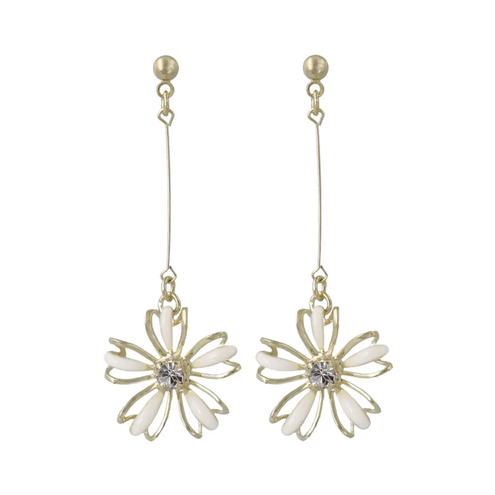 Hollow Flower Drop Earrings