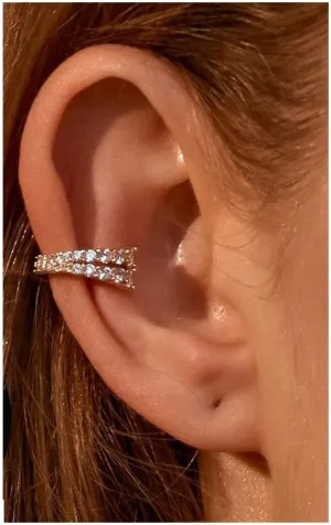 Hoops Metal Ear Cuff Ear Clip for Women No Pierced Earcuff Ear Wrap Clips Jewelry Hoop Earrings (Metal Color : QW-EH-242)
