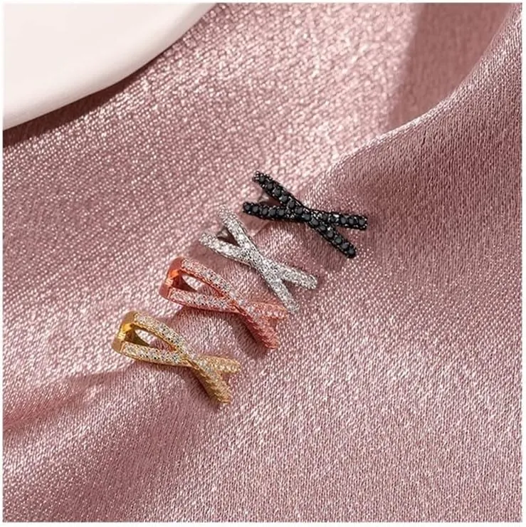 Hoops Metal Ear Cuff Ear Clip for Women No Pierced Earcuff Ear Wrap Clips Jewelry Hoop Earrings (Metal Color : QW-EH-242)