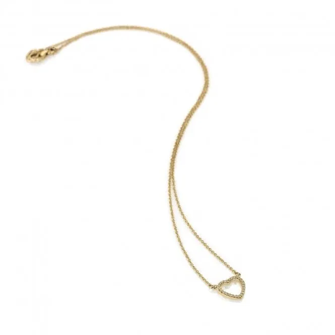 Hot Diamonds Ripple Yellow Gold Necklace GN023