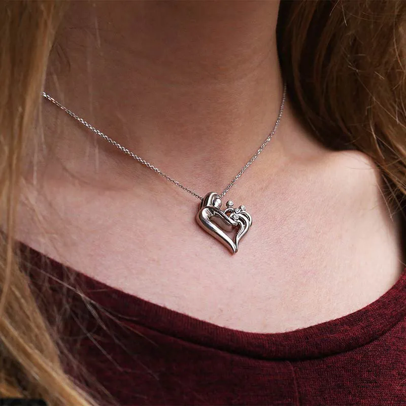 I Love You Mommy Four Diamond Necklace