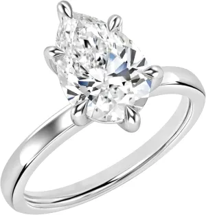 IGI Certified 2.00 Carat Pear Shape Lab Grown White Diamond Sparkling Solitaire Engagement Ring for Women in 14K Solid Gold