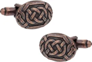 Irish Celtic Cufflinks in Bronze-Tone with Presentation Gift Box | Perfect for an Irish Wedding Groomsmen Gift Idea