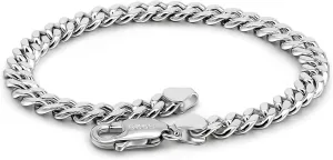Italian Sterling Silver Cuban Link Chain Bracelet Men 3MM 4MM 5MM 6.3 "6.7" 7 "7.5" 8 "8.5" 9 "Solid 925 Silver Bangle For Woman Cuff Jewelry Gift
