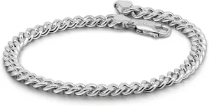 Italian Sterling Silver Cuban Link Chain Bracelet Men 3MM 4MM 5MM 6.3 "6.7" 7 "7.5" 8 "8.5" 9 "Solid 925 Silver Bangle For Woman Cuff Jewelry Gift