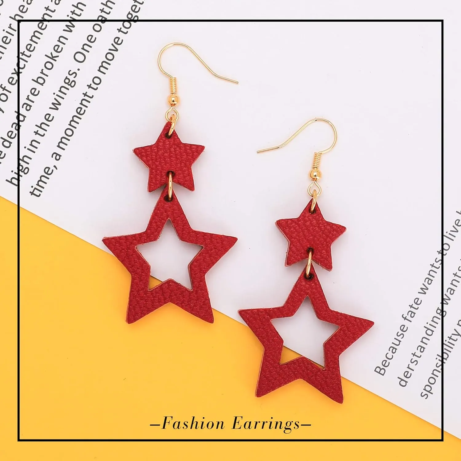 Jagucho Leather Earrings Dangle for Women, Lightweight Hoop Earrings Drop for Teen Girls, Gifts for Women
