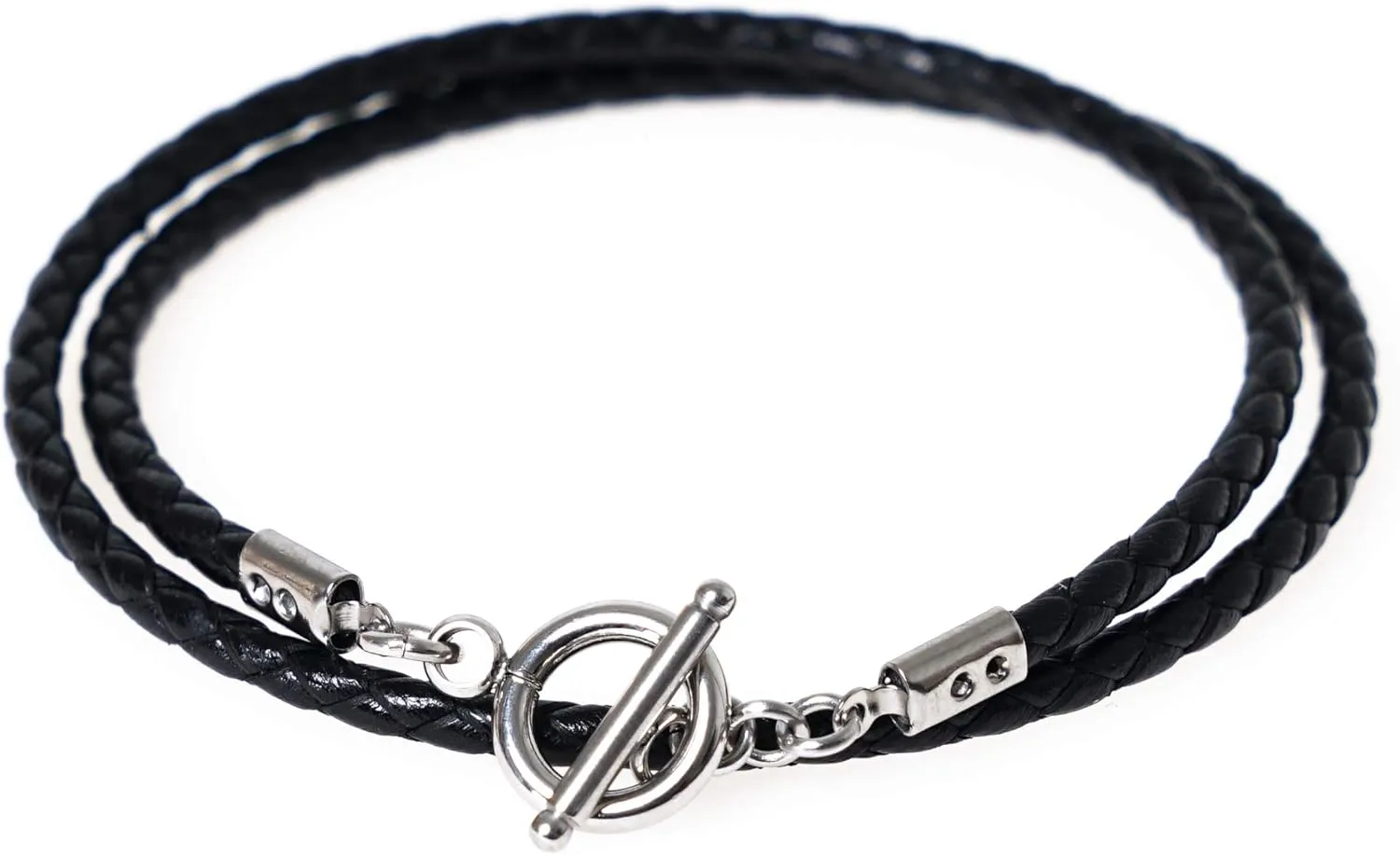 JBANS Handmade Genuine Leather Wrap Bracelet for Mens - Stainless Steel Hook Mens Leather Bracelets, Men's Jewelry, M/L 2 Size - FITS 6.5"- 7.3" Wrist Size
