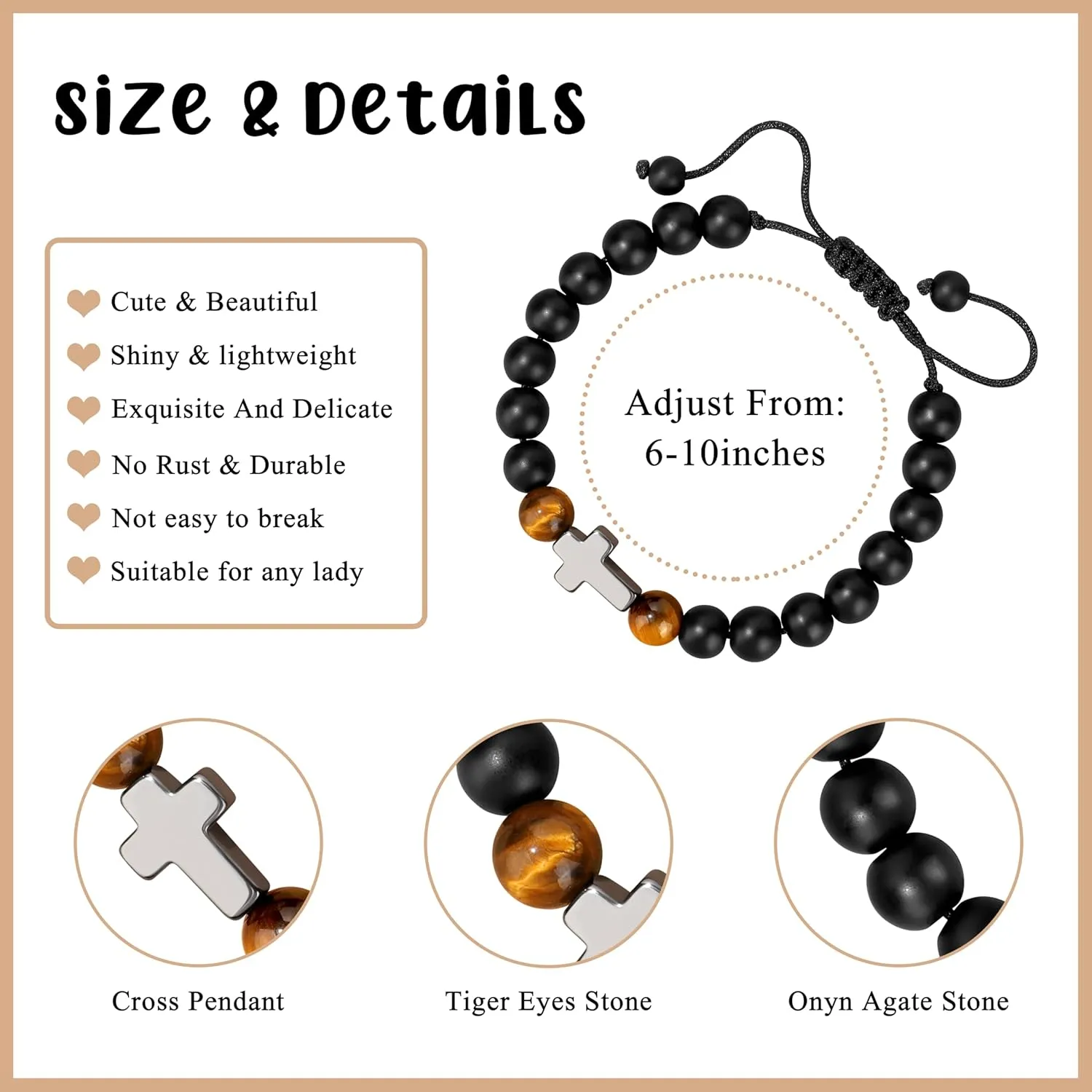 JoycuFF Best 2025 Kindergarten Graduation Gifts for Girls Her, Cute Heart Cross Bracelet Gifts for Girl, Graduation Gifts for Students Daughter Niece Granddaughter