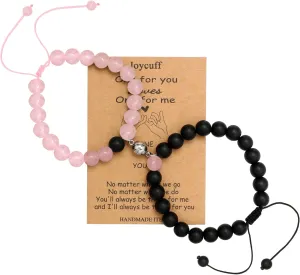 JoycuFF Matching Bracelet for Couples Friendship Birthday Christmas Anniversary Valentine's Day Gifts for Women Men Boyfriend Girlfriend Husband Wife Bead Bracelets