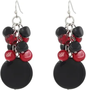Jules D.Colorful Dangle Earrings Natural Shell Cluster Beads Drop Earrings for Women Dangling