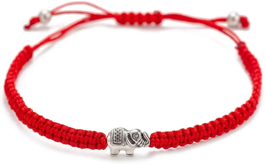 kelistom 6pcs Red String Evil Eye Charm Bracelets for Women Men Handmade Macrame Braided Kabbalah Bracelet for Protection Friendship Adjustable