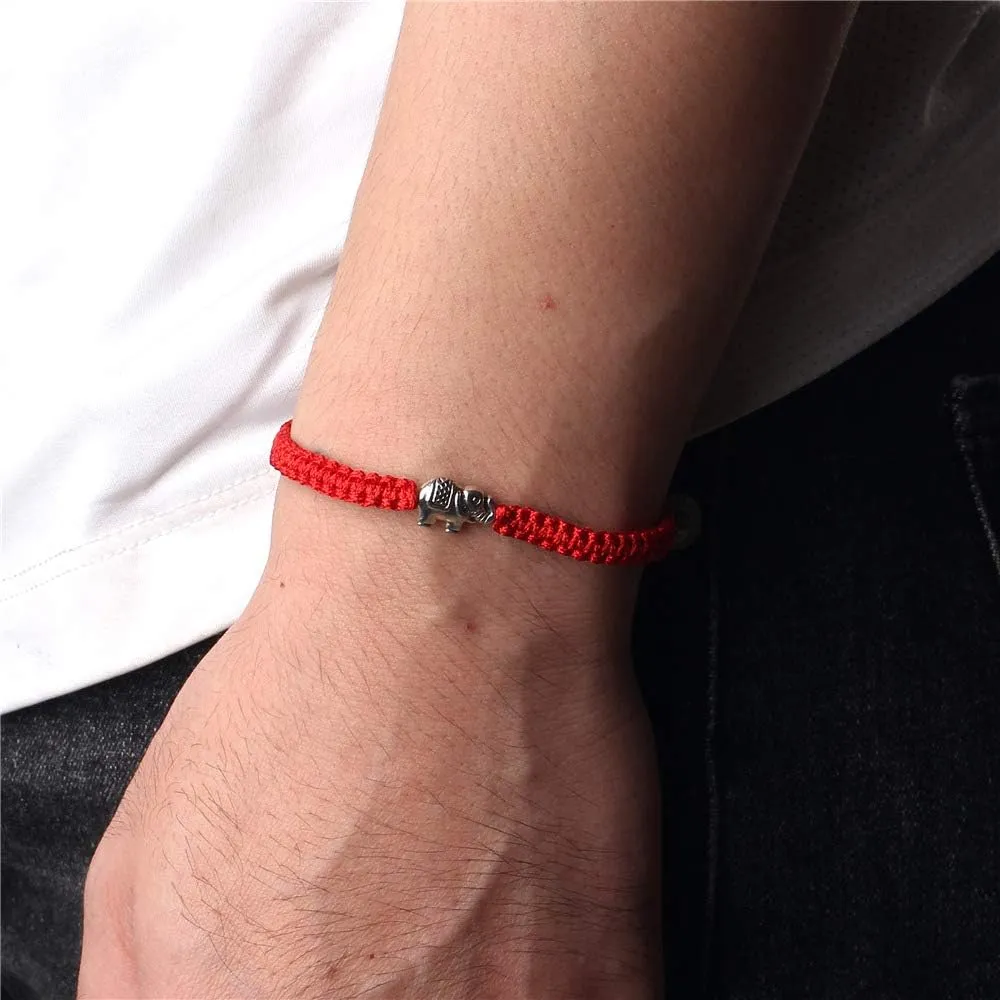 kelistom 6pcs Red String Evil Eye Charm Bracelets for Women Men Handmade Macrame Braided Kabbalah Bracelet for Protection Friendship Adjustable