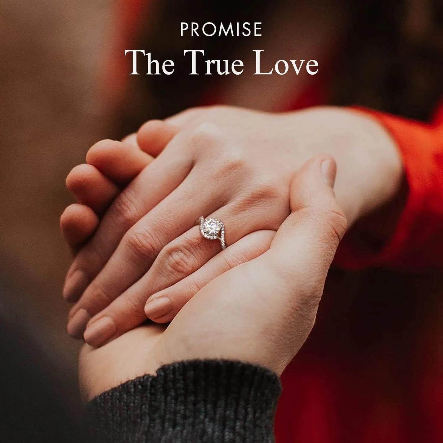 KRKC Moissanite Rings for Women, 0.5/1/1.5/2 CT Lab Created Moissanite Engagement Rings, D Color VVS1 Clarity Brilliant Round Cut, White Gold-Plated S925 for Wedding, Promise, Mothers Day Gifts