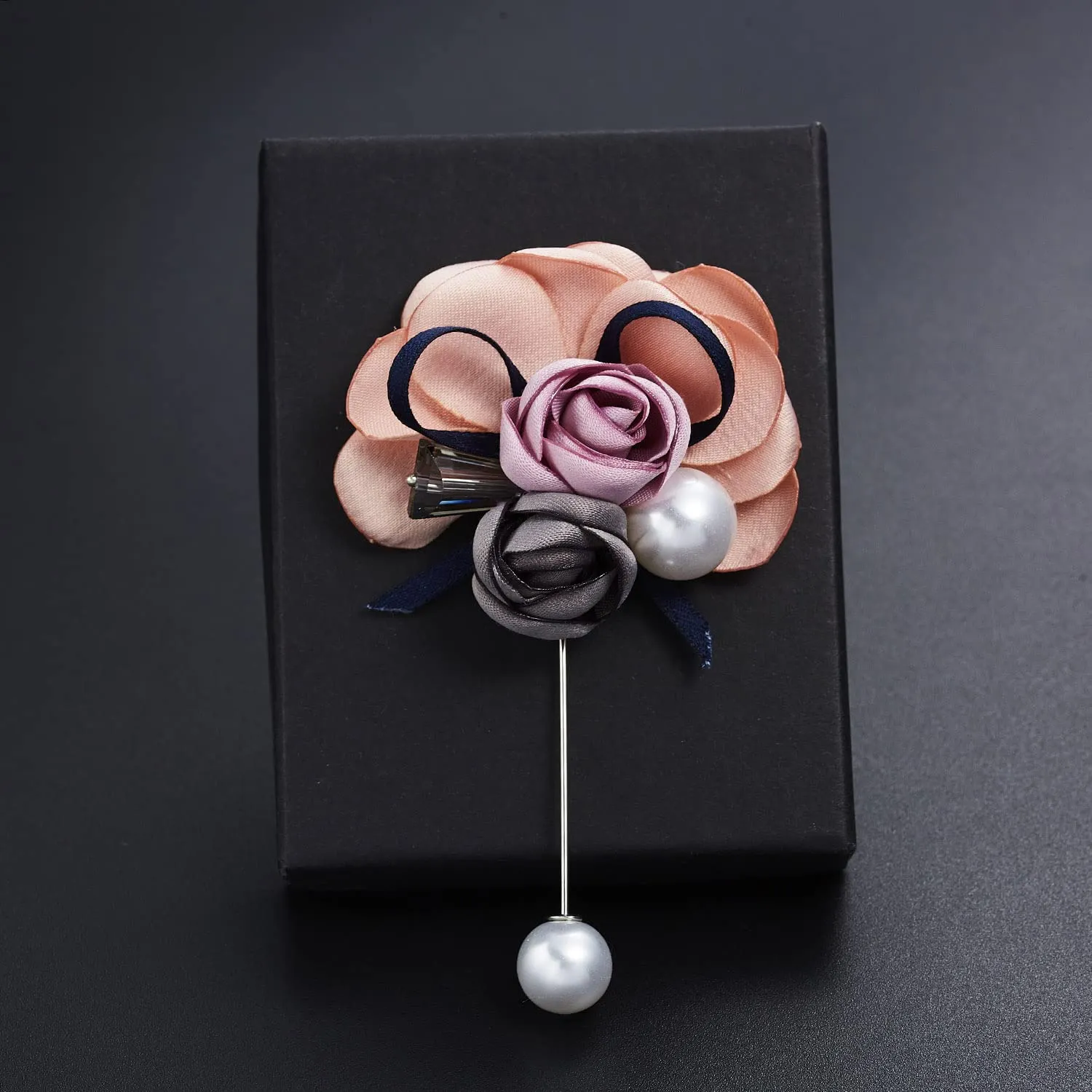 Ladies Cloth Art Fabric Flower Imitation Pl Brooches Cardigan Shirt Shawl Suit Lapel Pins Jewelry 4