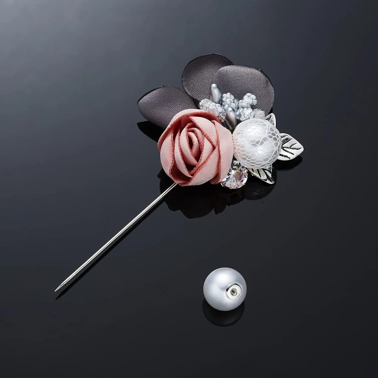 Ladies Cloth Art Fabric Flower Imitation Pl Brooches Cardigan Shirt Shawl Suit Lapel Pins Jewelry 4