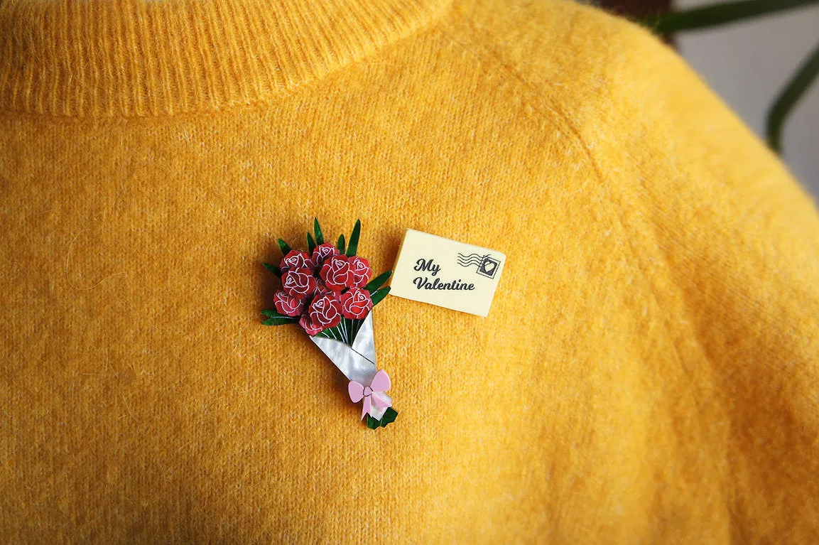 LaliBlue : Valentines : Valentine Double Brooch