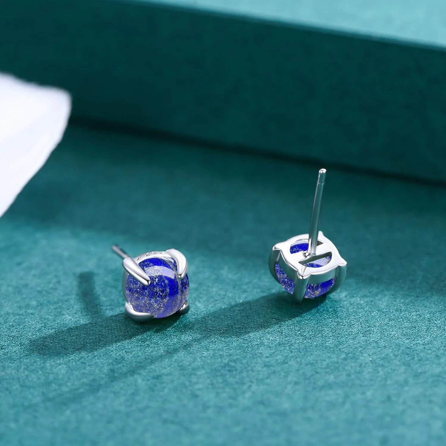 Lapis Lazuli/Moss Agate/Black Onyx/Malachite/Glass Earrings Stud Sterling Silver Hypoallergenic Earrings Mothers Day Jewerly Gifts for Women