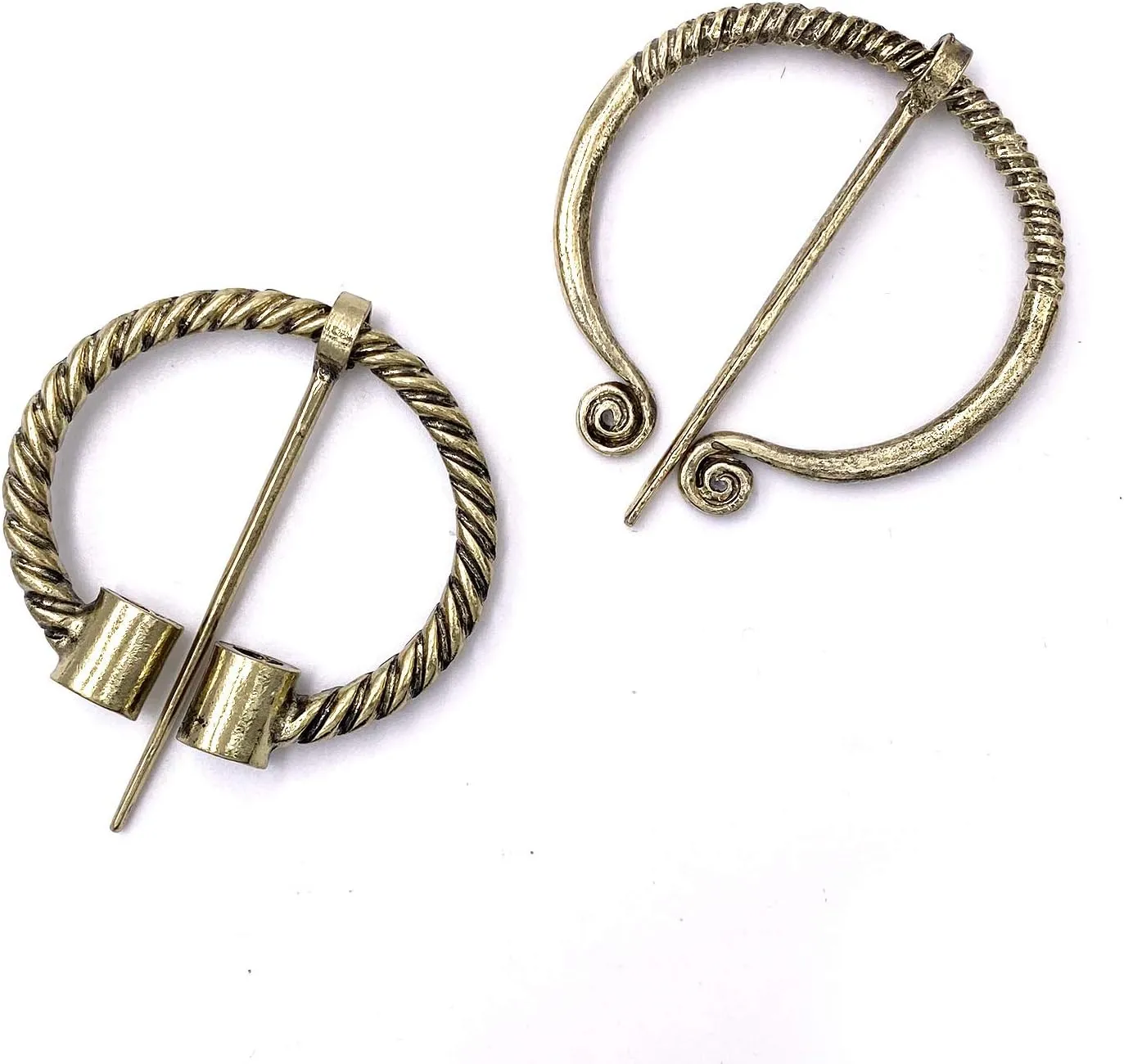 LAXPICOL Vintage Viking Brooches Pins Medieval Cloak Shawl Scarf Pin Clasp Celtic Jewelry for Women Silver Tone