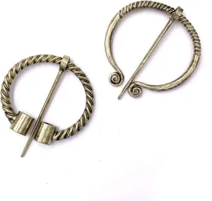 LAXPICOL Vintage Viking Brooches Pins Medieval Cloak Shawl Scarf Pin Clasp Celtic Jewelry for Women Silver Tone