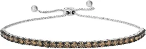 LE VIAN 2 or 3 Carat Chocolate Diamond Bolo Bracelet for Women I 14k Gold Bracelet for Her (Brown, 2.00 or 3.00 cttw) 6 Inches Long Adjustable with Bolo Clasp